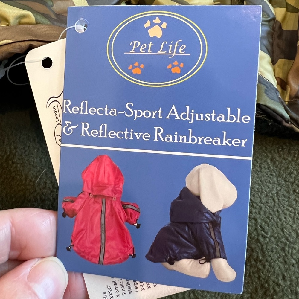 🐾 HOST PICK 🐾 Pet Life Reflecta Sport Rainbreaker Dog Raincoat Jacket NWT - Picture 7 of 14